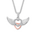 Heart Wings Sterling Silver/10K Rose Gold