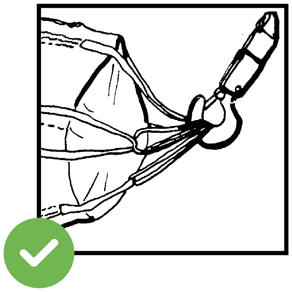 sollevamento del saccone caduto con anello sulle asole del big bags