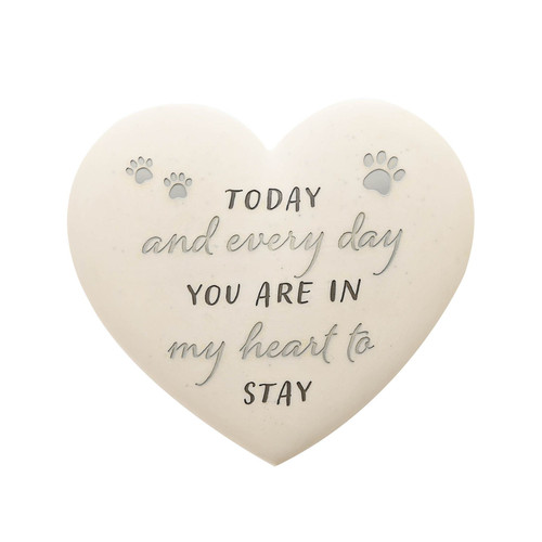 Heart Shaped Pet Memorial Sentimental Remembrance Stone Marker