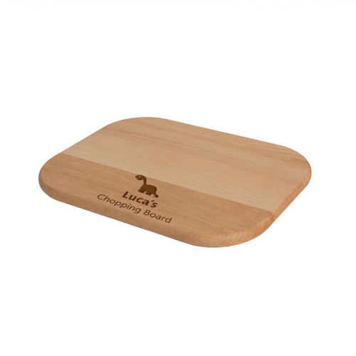 Personalised Compact Dinosaur Children's Lightweight Wood Chopping Board