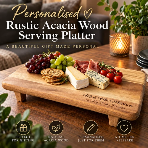 Personalised 41cm Large Rustic Platter Serving Board