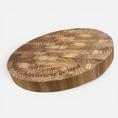 personalised 35cm round charcuterie board engraved wooden cheese board