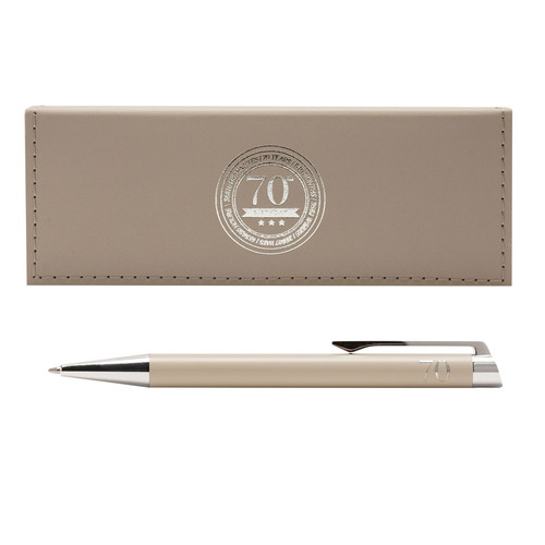Personalised 70th milestone ballpoint pen gift - 70th gift for him or her