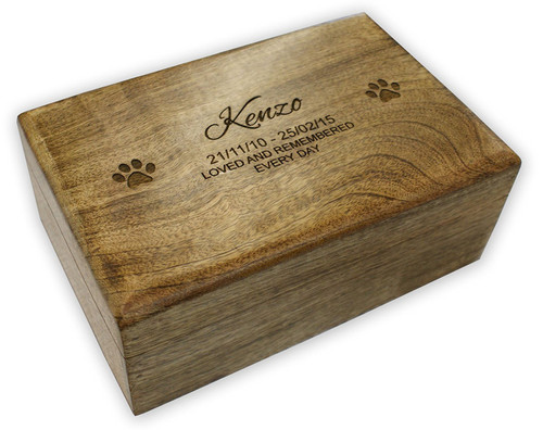 personalised pet ashes box