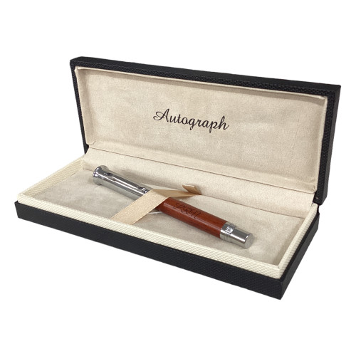 Personalised Autograph Rosewood Roller Ball Pen (Best Seller)