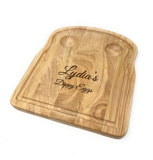 Personalised wooden dippy egg board with customised message