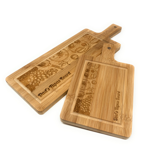 Personalised Bamboo Tapas Chopping Boards Gift Set - Set Of  Boards