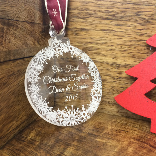 Personalised Celebrate 1St Christmas Together Couples  Christmas Tree Decoration