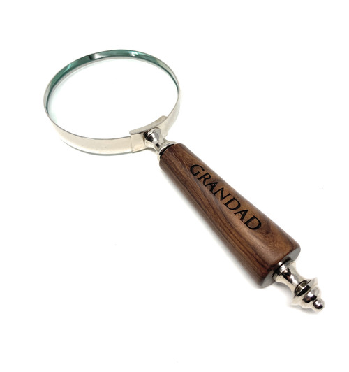 Personalised Wooden Handled Magnifying Glass