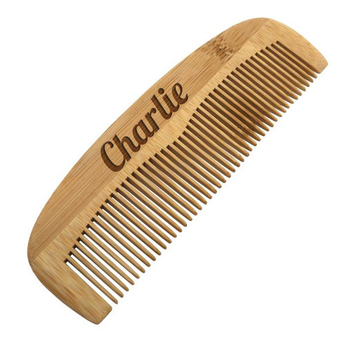 Personalised Eco Friendly Natural Bamboo Unisex Comb