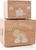 Set of 2 x Petit Cheri Childrens Elephant Design MDF Decorative Toy Boxes