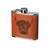 Highland Cow Design Leather 6oz Hip Flask