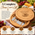 A round wooden cheese board with a grooved edge, featuring the engraved text "GRANDAD'S CHEESE BOARD" and a small illustration of a cheese platter with grapes. The light brown wood grain is visible across the surface.