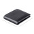 Dimensions of personalised black leather RFID bi-fold wallet with engraved initials on front