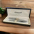 Personalised Autograph Chrome Pen and Letter Opener Gift Set with Custom Engraving – Elegant Writing and Office Accessory Gift. Displayed in  matching gift box.