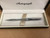Personalised Autograph Chrome Pen and Letter Opener Gift Set with Custom Engraving – Elegant Writing and Office Accessory Gift. Displayed in  matching gift box.
