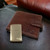 Personalised Luxury Tan RFID Bi Fold Leather Wallet &  Polished Brass Zippo Lighter Gift Set