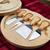 Open view of cheese board servers Open view of cheese board servers
