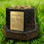 personalised engraved black memorial graveside marker rose bowl vase pot  human memorial remembrance gift