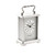 A silver plated carriage clock with easy to read roman numerials. Customised engraved message plate on top. Easy comfortable grip handle