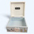 A safari themed baby boy square keepsake box. Lid decorated with 3 d lion and printed safari animals. 3D heart with printed baby boy wording Made from MDF