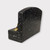 a small black rectangular bench  memorial  keepsake. Made from black resin with decorated gold  flowers. Personalised gold coloured plate  showing personalised message.