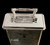 A silver plated carriage clock with easy to read roman numerals. Customised engraved message plate on top. Easy comfortable grip handle
