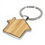 Eco friendly bamboo house shaped keyring