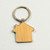 Personalised bamboo house shaped keyring - housewarming gift
