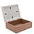 personalised wooden keepsake memory box with photo frame lid open