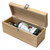 interior of  personalised bottle presentation box with a whisky bottle inside