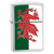 Personalised Wales Flag Brushed Chrome Genuine Zippo Lighter