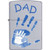 Personalised Dad Handprint Satin Chrome Genuine Zippo Lighter