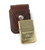 Personalised Polished Brass Zippo Lighter & Pouch Gift Set