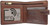 Open tan Visconti bi‑fold wallet showing card slots and compartments