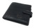 Personalised black leather Visconti bi‑fold wallet (front view)