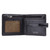 Open black Visconti bi‑fold wallet showing 4 card slots and compartments and mesh ID compartment
