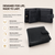 Personalised RFID Black Visconti Leather  Cash & Card Wallet -Engraved Gift for Him