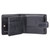 Inside view of engraved RFID wallet with card slots and coin pocket