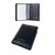 Interior view of black RFID leather card wallet with multiple card slots
