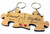 Personalised Wood Jigsaw Keyrings Engraved New Home  Housewarming Couples Gift - Message On Back