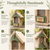 4 image grid show separate lifestyle images of wooden birdfeeder with accompanying feature points and text.