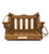 Personalised sunset bird feeder seat with custom engraved wooden plaque and swing-style design