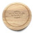 Personalised wooden cheese board with engraved name and swirl design