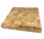 A square end-grain wooden chopping board with a light brown natural wood grain pattern. The surface is composed of multiple small rectangular wood blocks joined together. The text David's Kitchen is engraved in the bottom right.
