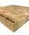 Close up of engraving on thick chopping block
