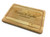 Personalised heveawood chopping board engraved with names and date.