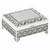 Personalised Small Silverplated Art Deco Floral Trinket & Jewellery Box