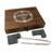 Personalised whisky stones gift set with rustic wooden box, slate coasters and tongs