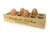 Personalised wooden egg holder tray engraved with name